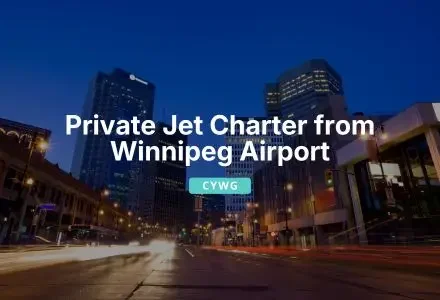 Winnipeg downtown skyline dusk urban sophistication luxury private private jet travel