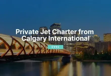 Calgary skyline dusk peace bridge illuminated luxury private jet charter destination