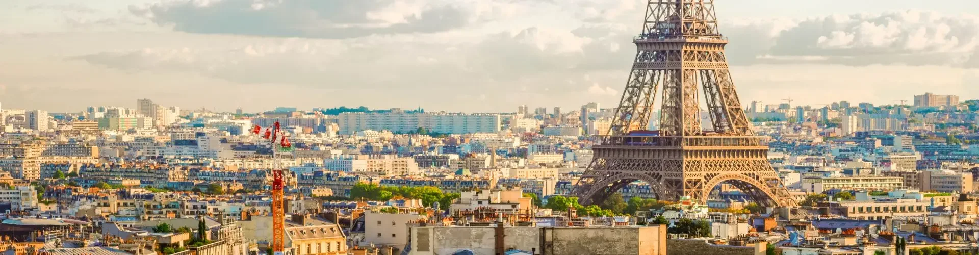Paris center with Eiffel Tower architecture illustrating private jet charter services from Paris Le Bourget Airport