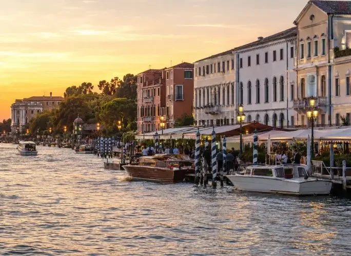 Venice Lido waterfront during the Venice Film Festival season