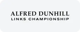 Alfred Dunhill Links Championship logo featuring elegant typography on white background