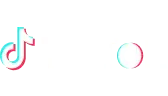 TikTok logo featuring stylized musical note in pink and teal gradient colors