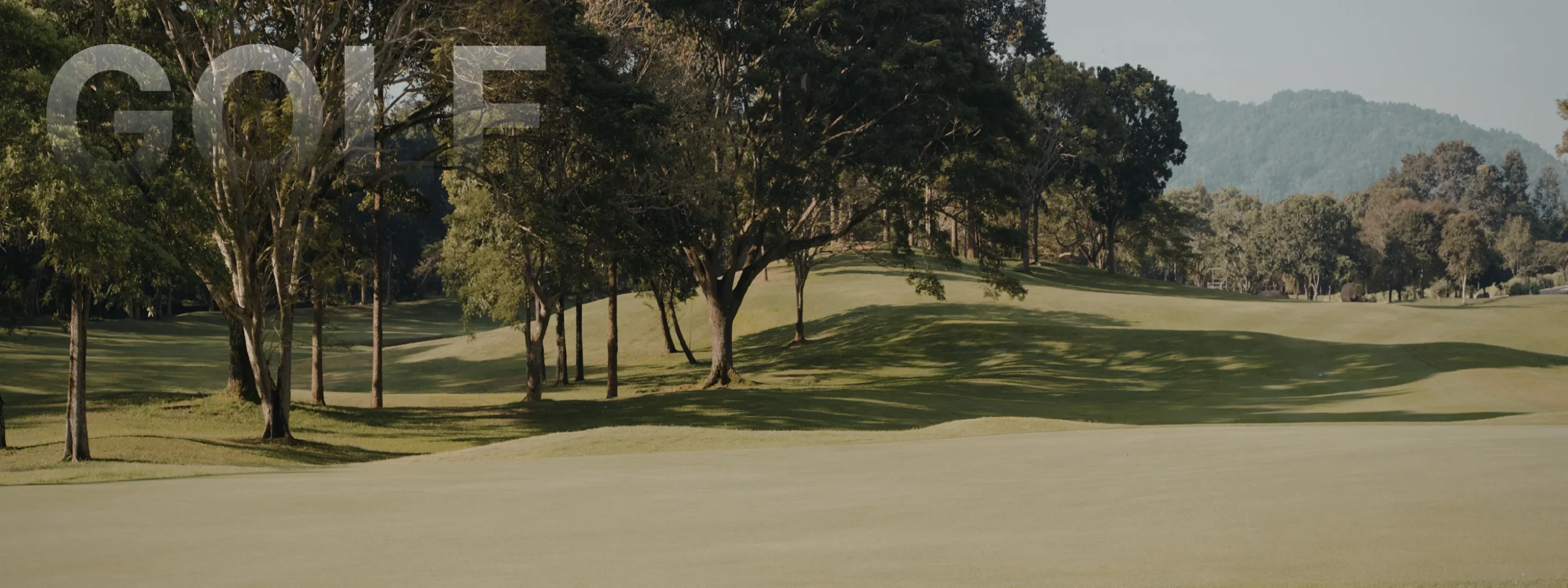Pristine golf course fairway with mature trees and rolling hills at Pinehurst resort destination