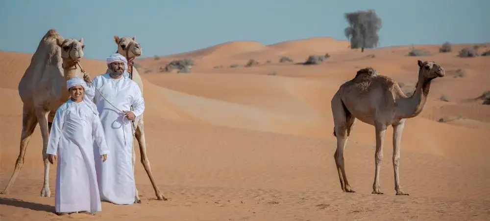 Beach resort and clear coastal waters in Abu Dhabi on a private jet charter itinerary