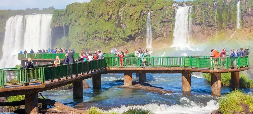 Beach resort and clear coastal waters in Iguazu Falls on a private jet charter itinerary