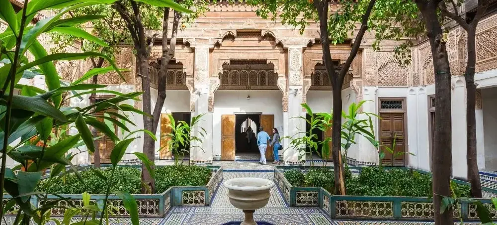 Beach resort and clear coastal waters in Marrakech on a private jet charter itinerary