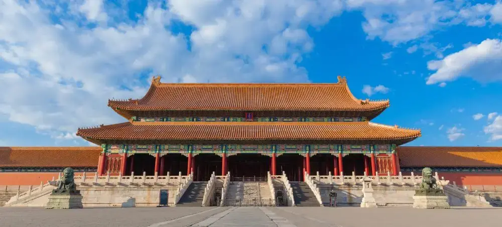 Majestic Forbidden City palace complex in Beijing showcasing traditional Chinese imperial architecture