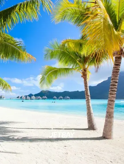 Bora Bora international airport runway and private jet FBO terminal handling charter arrivals