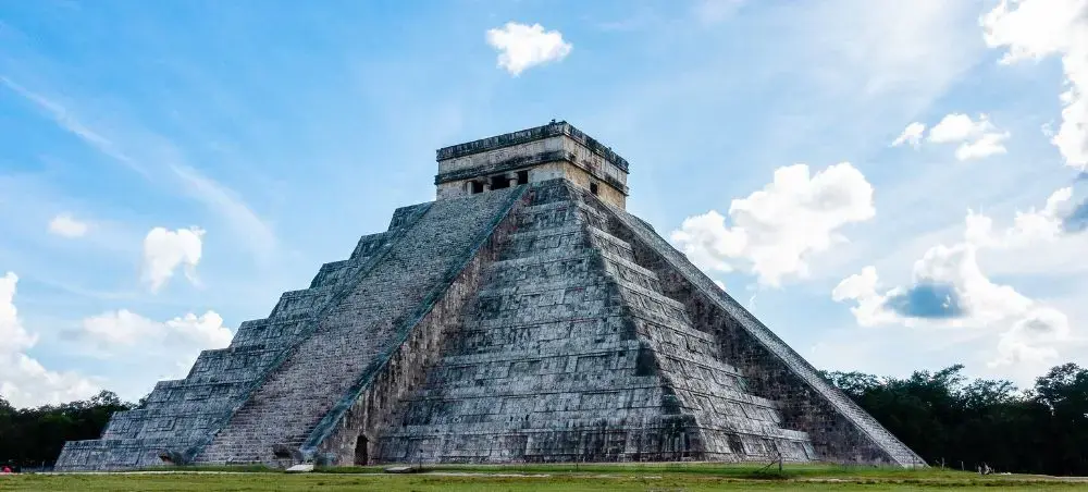 Ancient Mayan pyramid at Chichen Itza near Cancun showcasing Mexico's rich cultural heritage for travelers