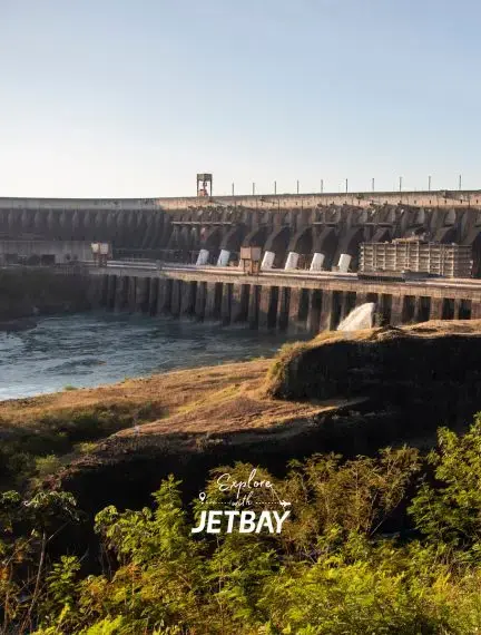 Itaipu Dam hydroelectric facility spanning Paraná River between Paraguay and Brazil near Ciudad Del Este