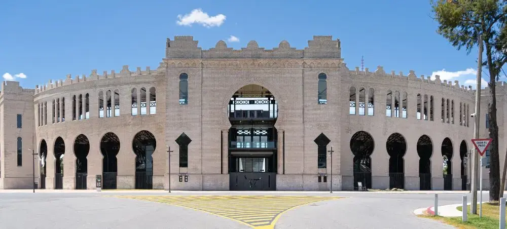 Historic stone bullring arena in Colonia del Sacramento showcasing colonial architecture and cultural heritage
