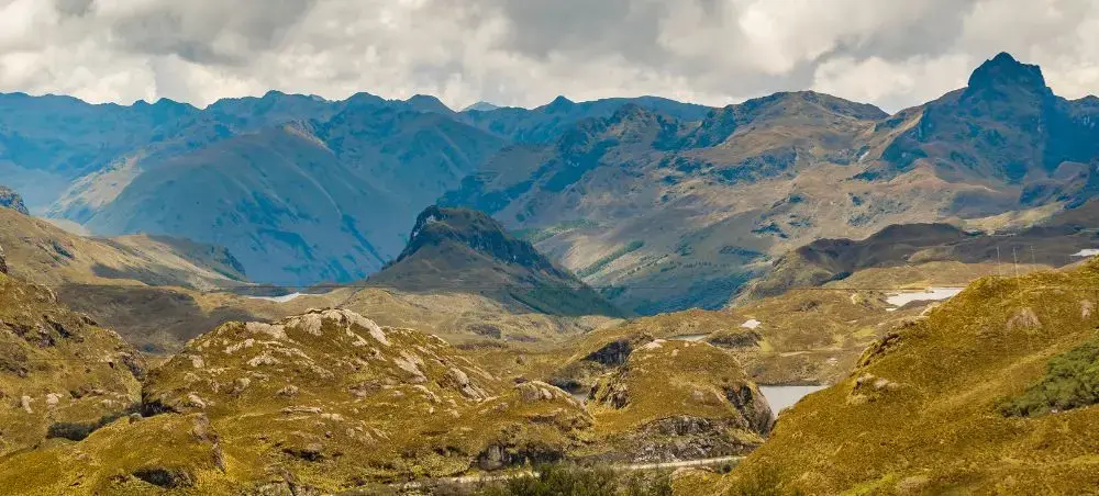 Dramatic Andean mountain landscape near Cuenca showcasing Ecuador's rugged highlands and scenic valleys