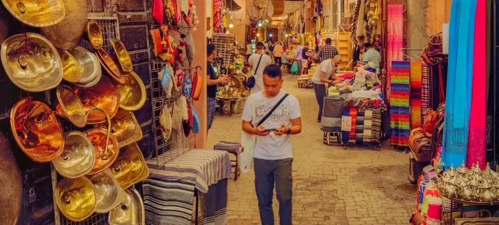Cultural and natural attractions in Marrakech featured on a private jet charter itinerary