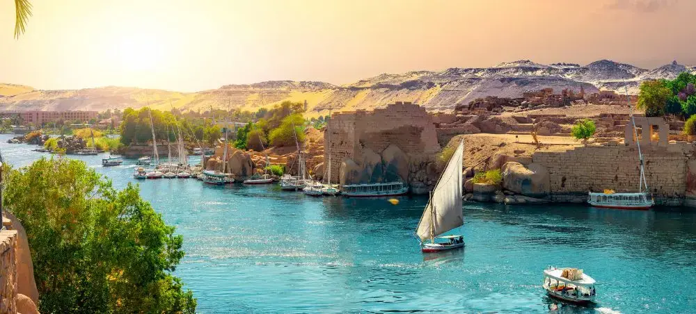 Historic city centre and heritage landmarks of Aswan visited by private jet charter guests