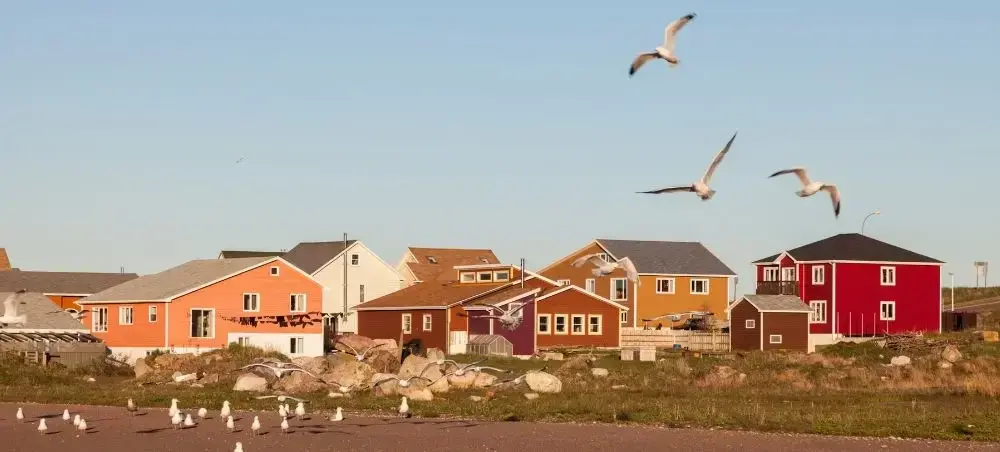 Historic city centre and heritage landmarks of Miquelon Langlade visited by private jet charter guests
