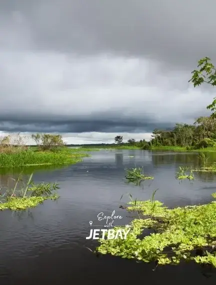 Iquitos international airport runway and private jet FBO terminal handling charter arrivals