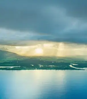 Nadi skyline and landmark attractions seen on descent during a private jet charter approach