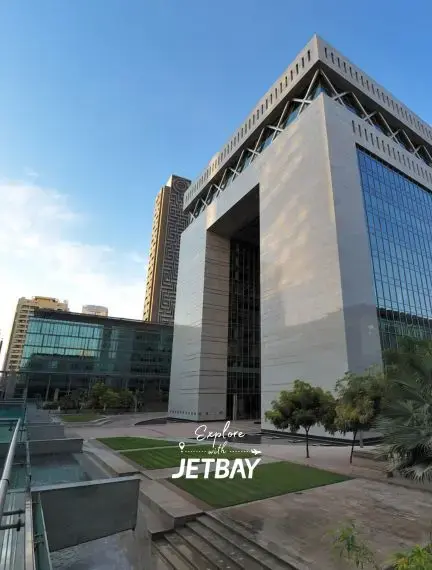 Private jet FBO lounge and arrival terminal at Dubai for charter passengers and crew