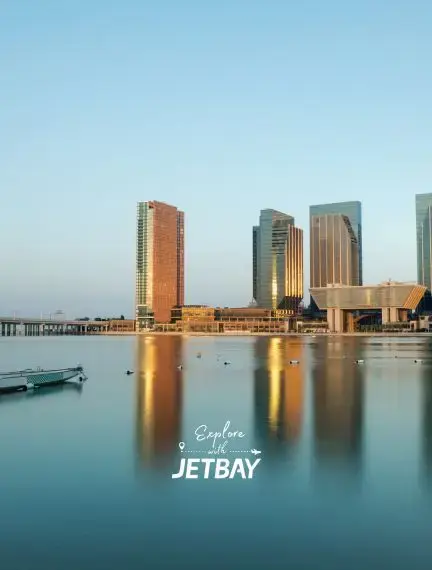Private jet FBO lounge and arrival terminal at Abu Dhabi for charter passengers and crew