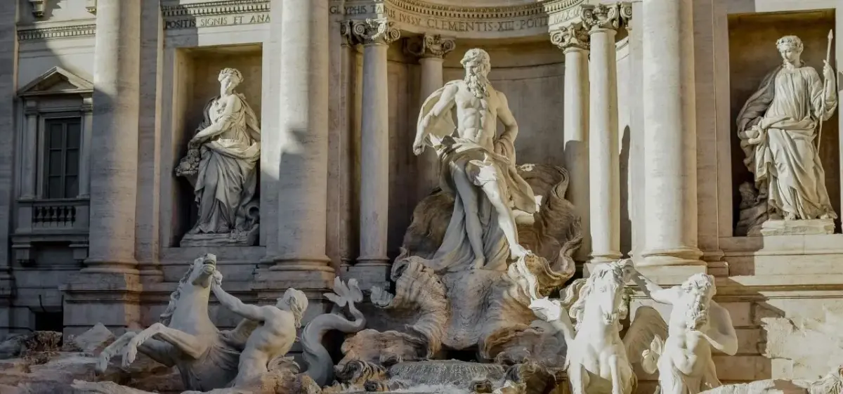 Magnificent Trevi Fountain in Rome showcasing baroque architecture and Neptune sculpture for luxury travel