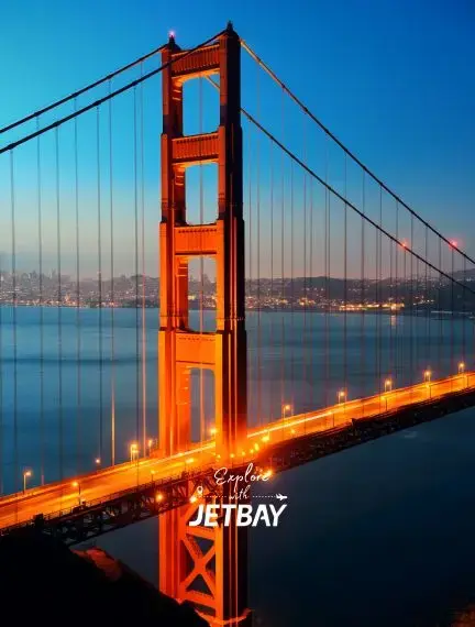 Golden Gate Bridge illuminated at twilight showcasing San Francisco's iconic landmark for luxury travel