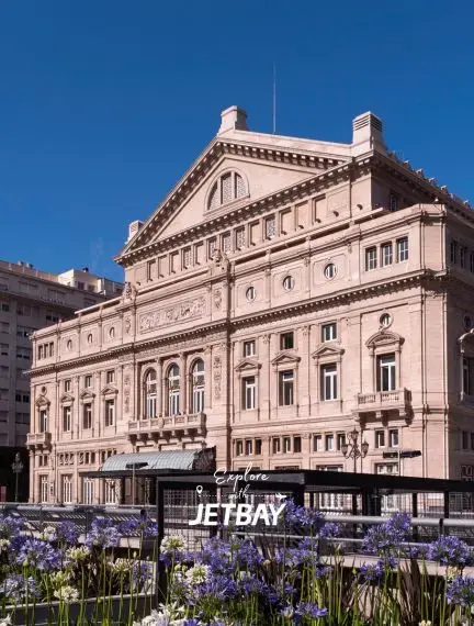 Historic Teatro Nacional in San José showcases neoclassical architecture with ornate columns and detailed facade