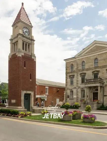 Historic clock tower and heritage buildings in downtown Toronto showcasing the city's architectural charm