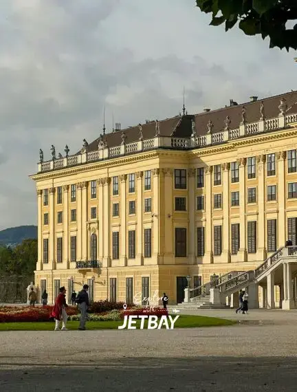 Schönbrunn Palace's magnificent baroque facade and formal gardens showcase Vienna's imperial heritage