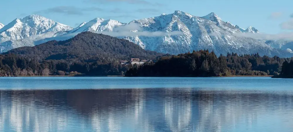 Waterfront promenade and landmark architecture in Bariloche for private jet charter visitors