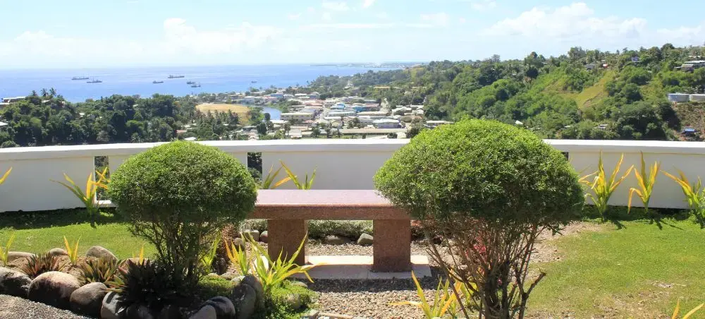 Waterfront promenade and landmark architecture in Honiara for private jet charter visitors