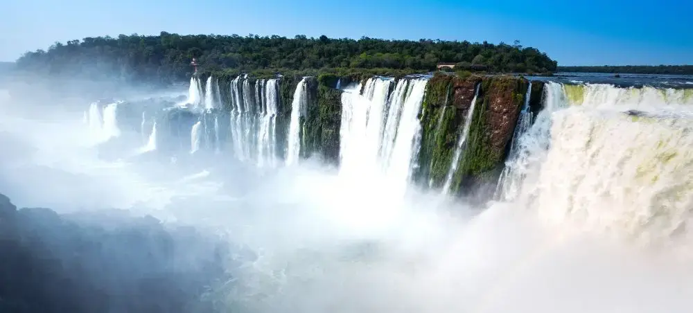 Waterfront promenade and landmark architecture in Iguazu Falls for private jet charter visitors