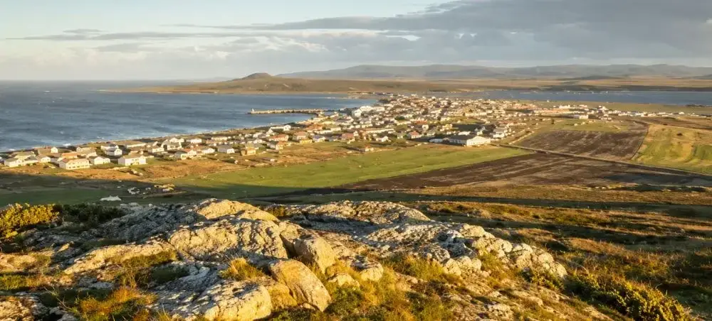 Waterfront promenade and landmark architecture in Miquelon Langlade for private jet charter visitors
