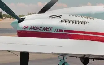 Air ambulance aircraft on tarmac ready for emergency medical transport services in Canada