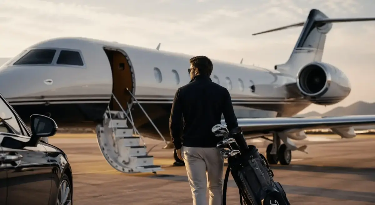 Aronimink for a golf club private jet arrival for private jet charter passengers