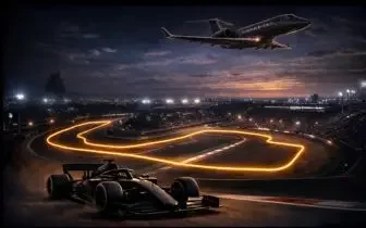Formula 1 grand prix travel — private jet galley and fine dining service in flight