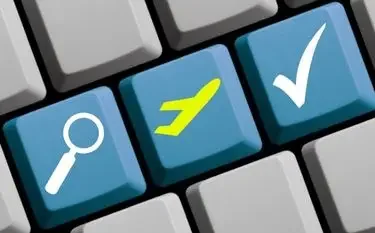 How Much Does a Private Jet Cost? Find Out in Seconds with Jetbay's Charter Flight Cost Search Function Keyboard keys showing magnifying glass, airplane, and checkmark symbols for private jet booking search