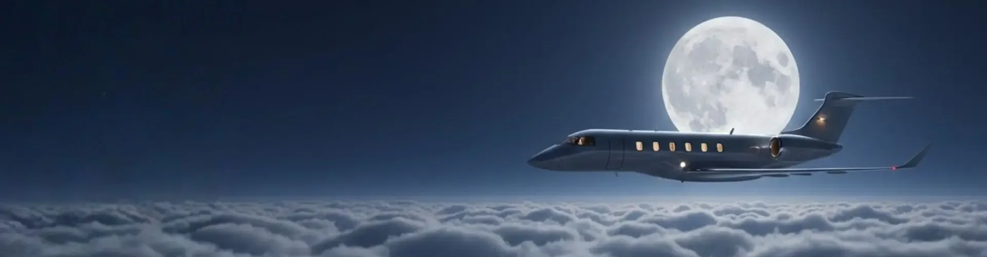 Lunar New Year 2026 Private Jet Charter Services with Jetbay Luxury private jet soaring above clouds beneath full moon for Lunar New Year 2026 charter flights