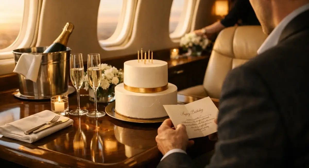 Private private jet rear cabin and refreshment area during a party themes charter