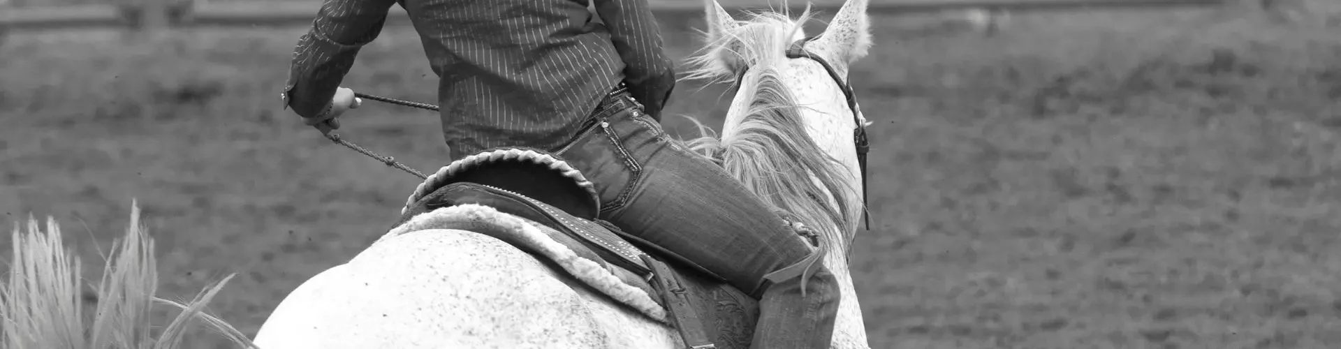 Private Jet to the National Finals Rodeo: Flights & Pricing Rodeo cowboy riding bucking horse at National Finals Rodeo competition in black and white photography