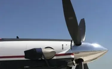 Turboprop aircraft propeller engine detail regional private jet charter flights uk