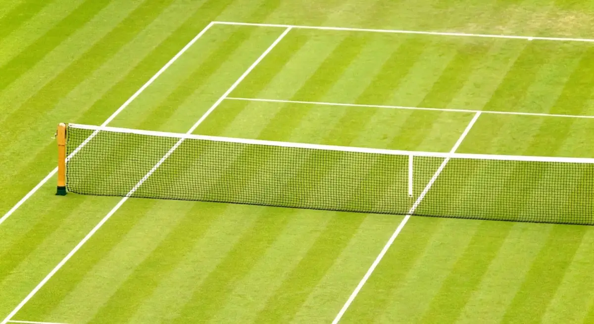 For a wimbledon grass tennis court for private jet charter passengers