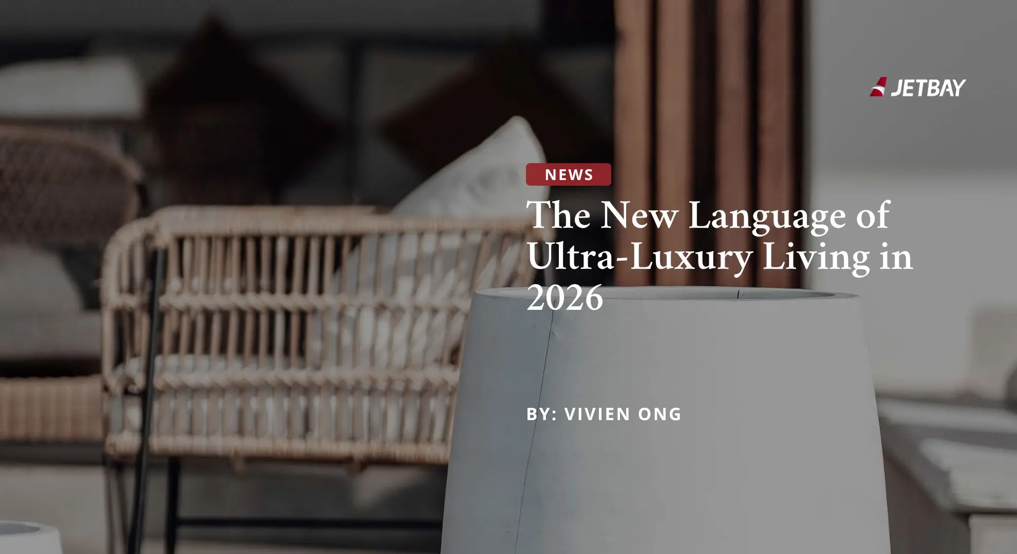 Elegant woven rattan chair in sophisticated interior setting showcasing ultra-luxury living trends