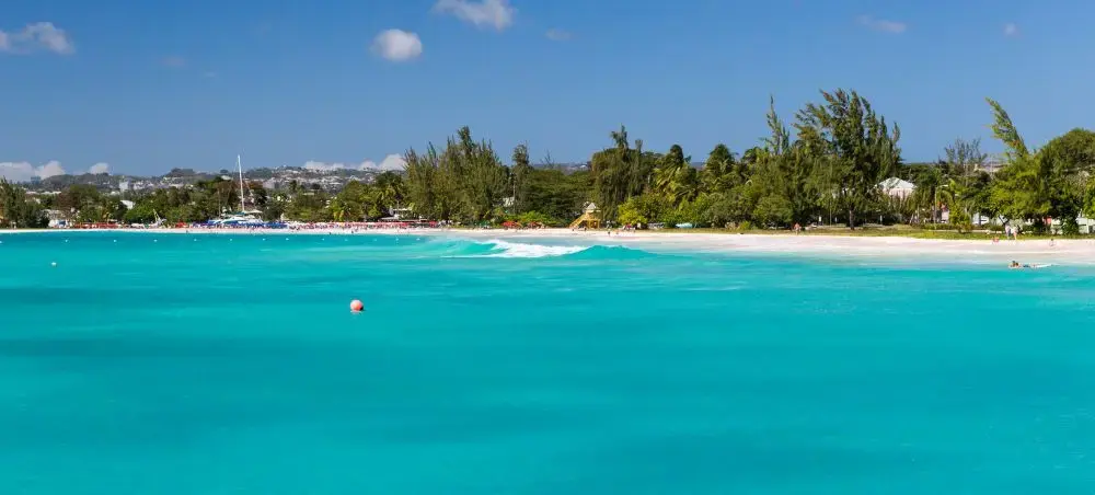 Bridgetown Barbados overlooking Carlisle Bay and the Caribbean Sea