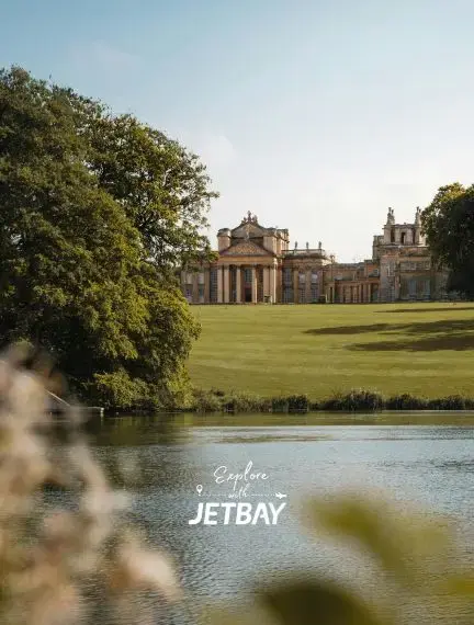 Blenheim Palace and its Capability Brown parkland near Woodstock in the Cotswolds