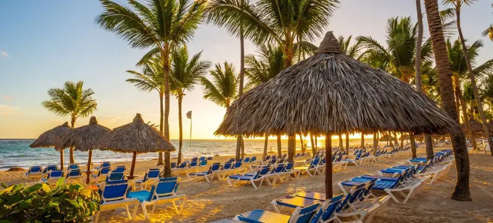 Tropical beach resort in Dominican Republic
