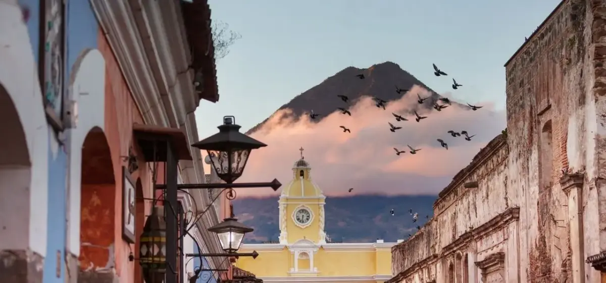 Guatemala City skyline with surrounding highland terrain in Guatemala