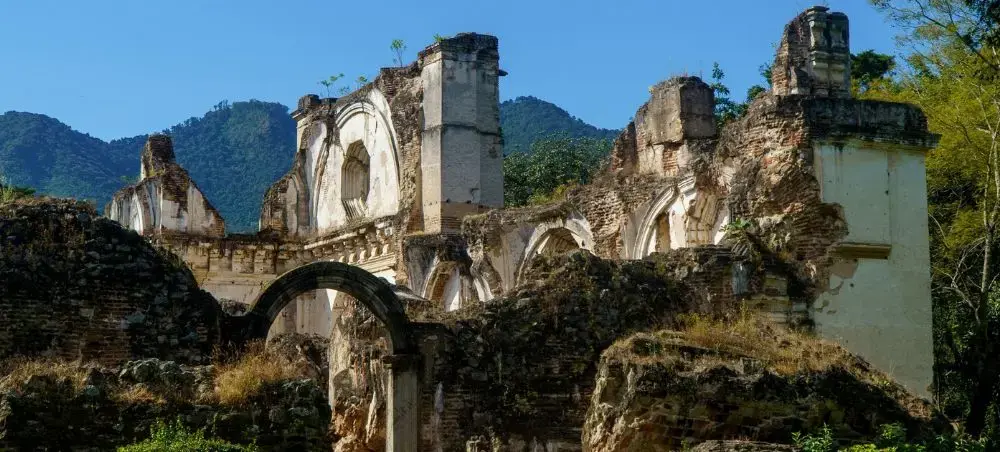 Historic convent ruins in Antigua, Guatemala