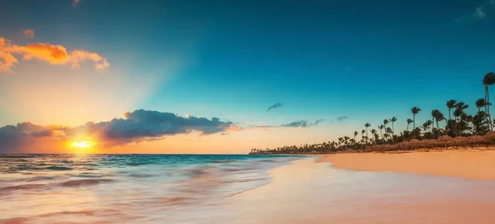 Tropical island beach in Punta Cana, Dominican Republic