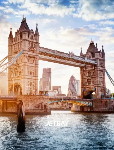 Tower of London and Tower Bridge beside the River Thames in London