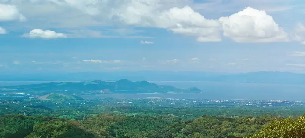 Cityscape of Managua city on a sunny day
